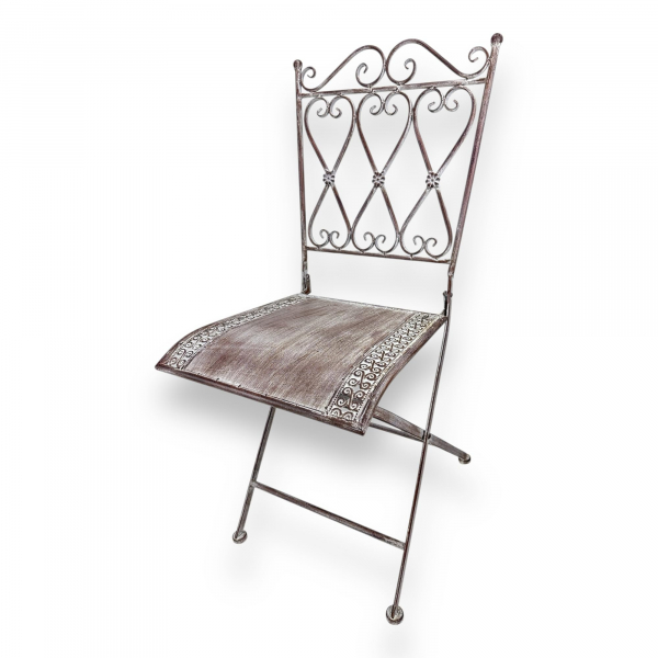 Gartenstuhl Bilbao klappbar – Landhaus Metallstuhl für Balkon & Garten